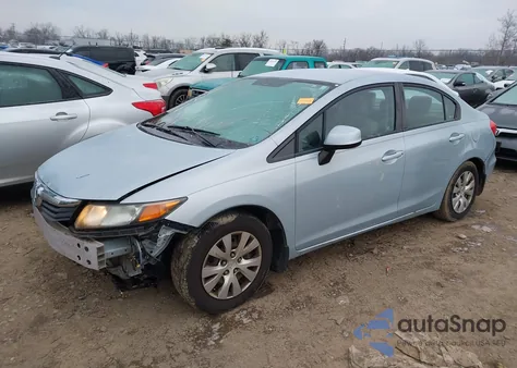 2012 Honda Civic Lx z USA, uszkodzony, nr VIN 2HGFB2F55CH536592